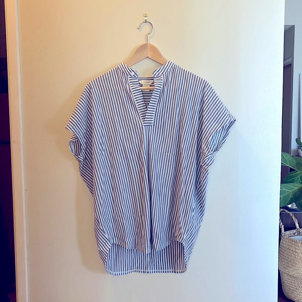 Club Monaco Shirt Blue Stripe Small